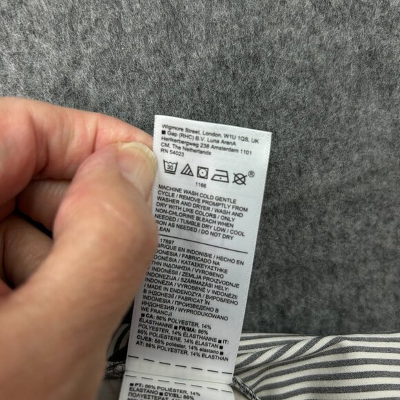 Athleta Pull On Brooklyn Textured Ankle Pants Women's Size 14 Tall Gray Striped - Picture 5 of 13